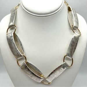 Robert Lee Morris RLM Silver and Gold Link Necklace